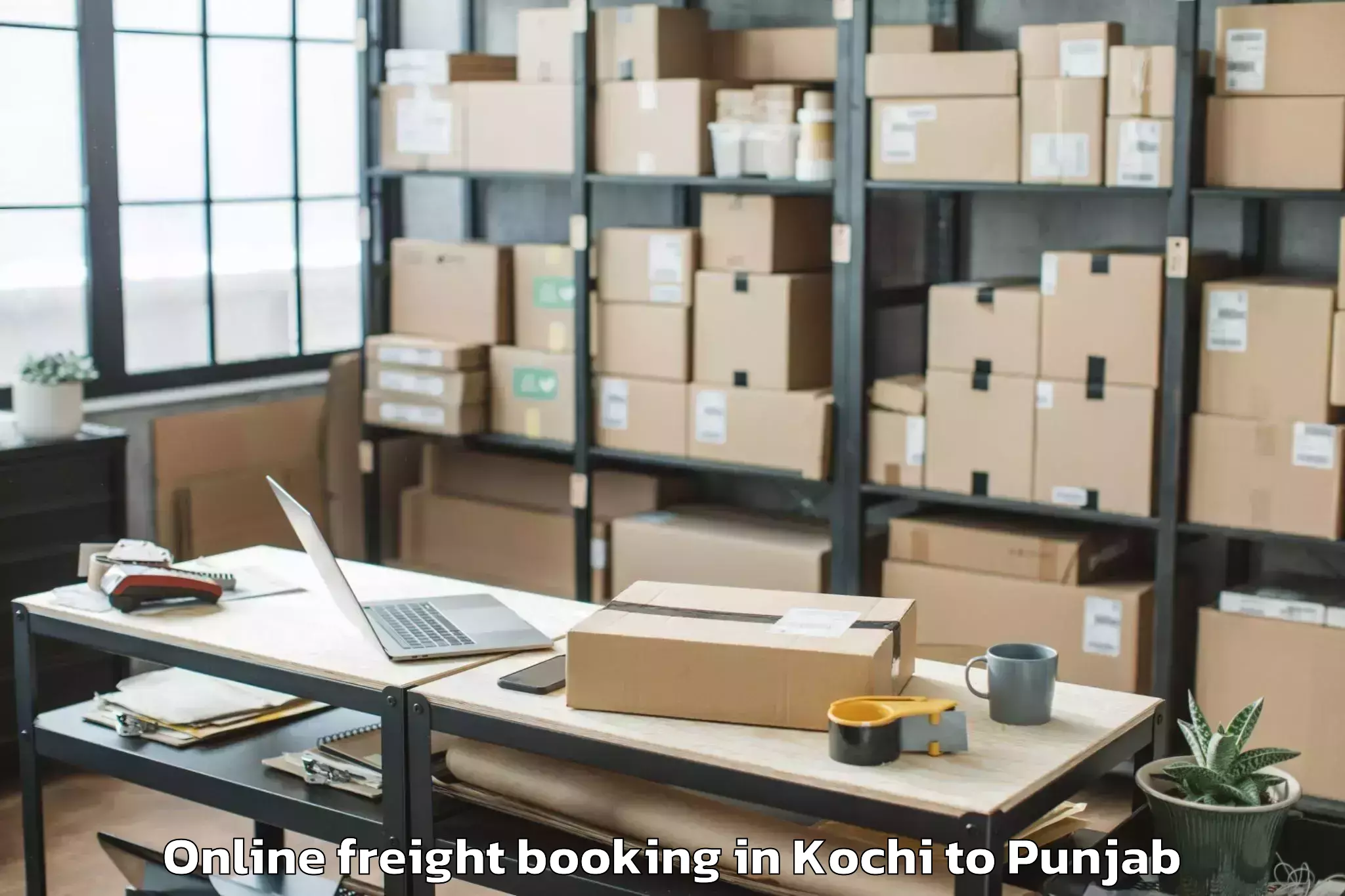 Hassle-Free Kochi to Rangra Online Freight Booking